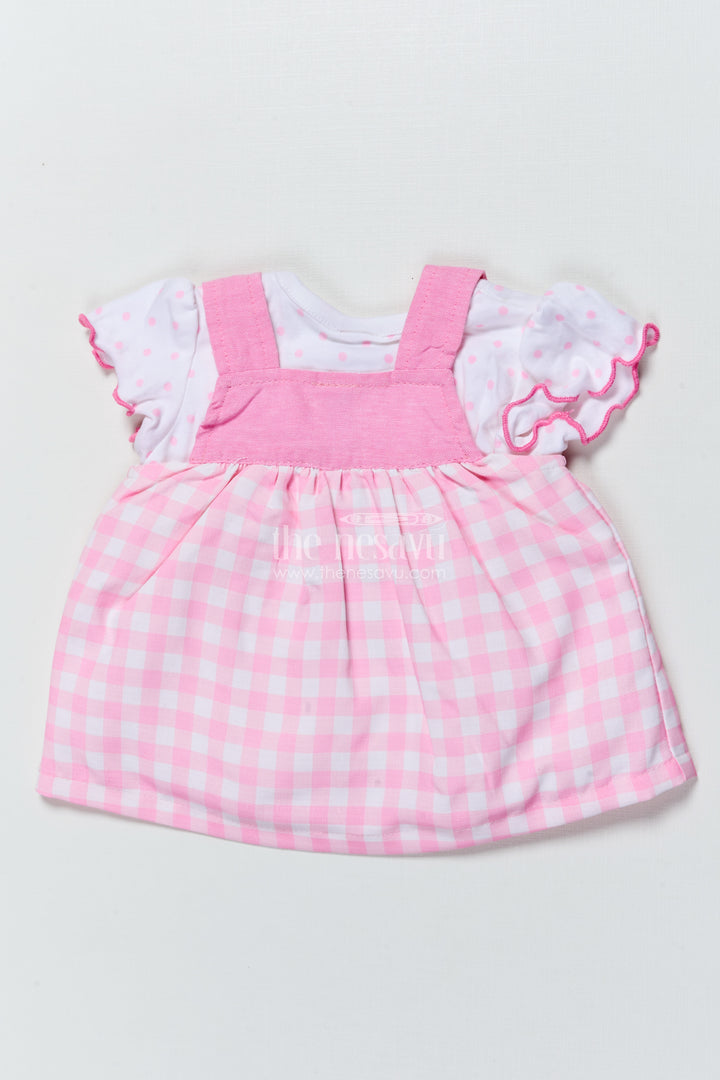 Baby Girl Frock with Bunny and Strawberry Appliqué for Adorable Everyday Style