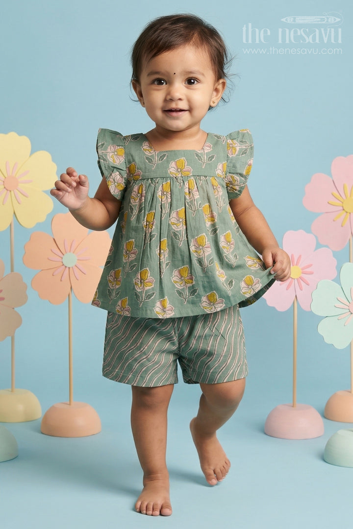 Girls Casual Cotton Set for Playdates and Summer Comfort