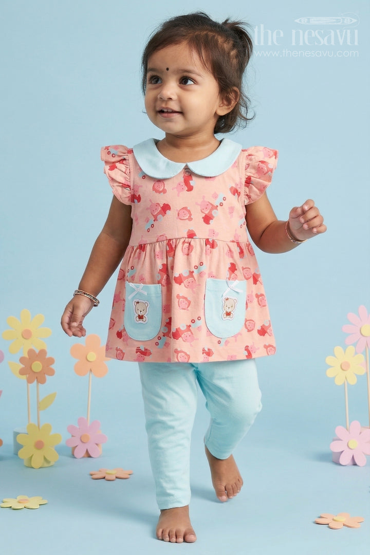 Baby Girl Cotton Jersey Co Ord Set for Playful Outings