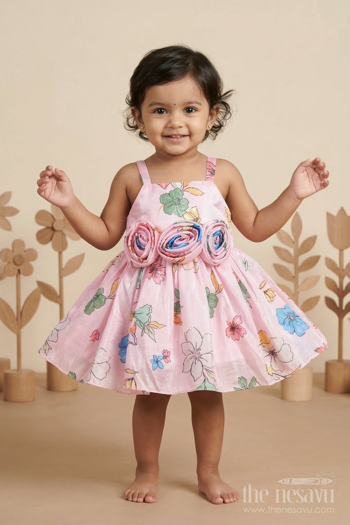 Baby Girl Satin Party Frock for Birthdays and Celebration Moments