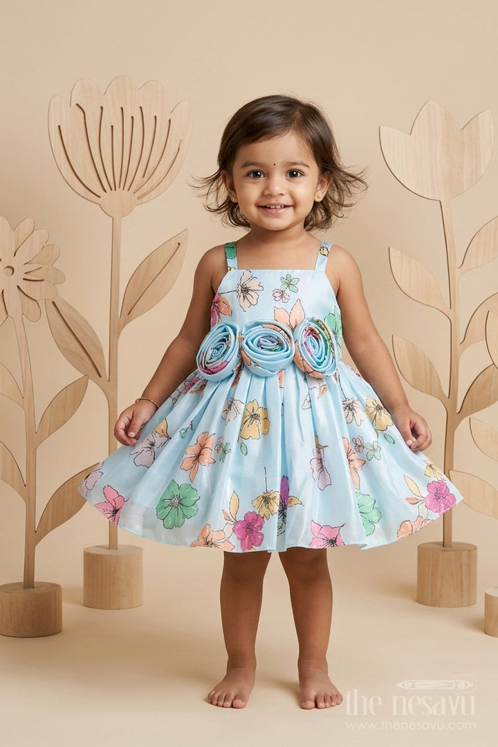 Baby Girl Satin Party Frock for Birthdays and Celebration