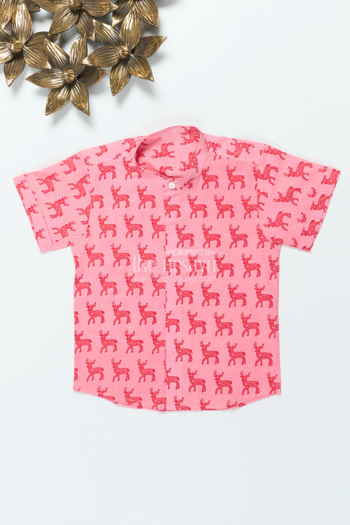 Boys Animal Print Cotton Shirt for Everyday Wear and Playful Outings