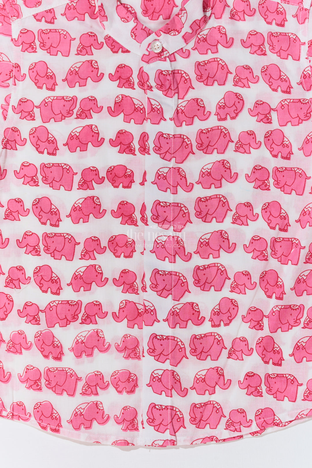 Boys Trendy Cotton Shirts in Cotton Block Print with Cute Elephant Motif