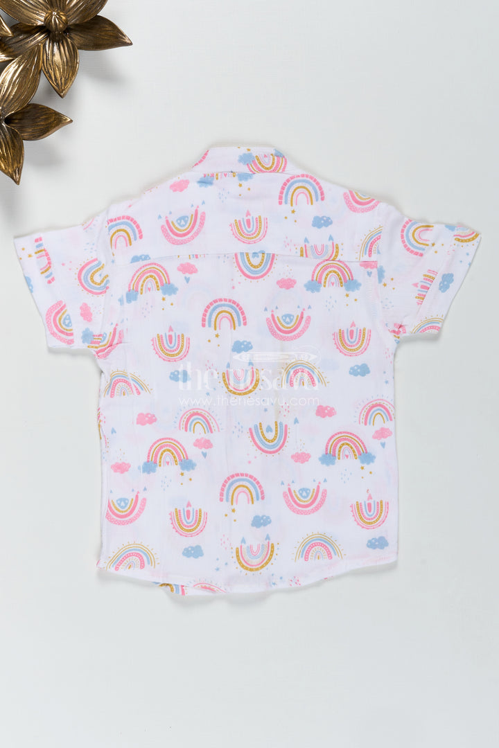 Short Sleeve Rainbow Shirt For Toddlers