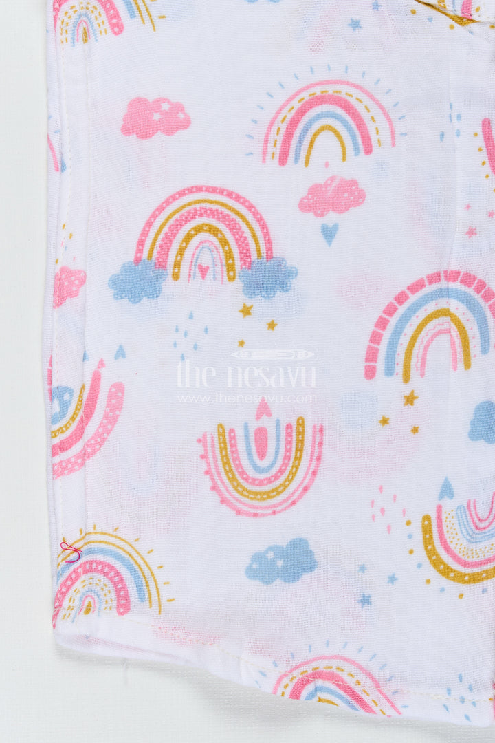 Short Sleeve Rainbow Shirt For Toddlers