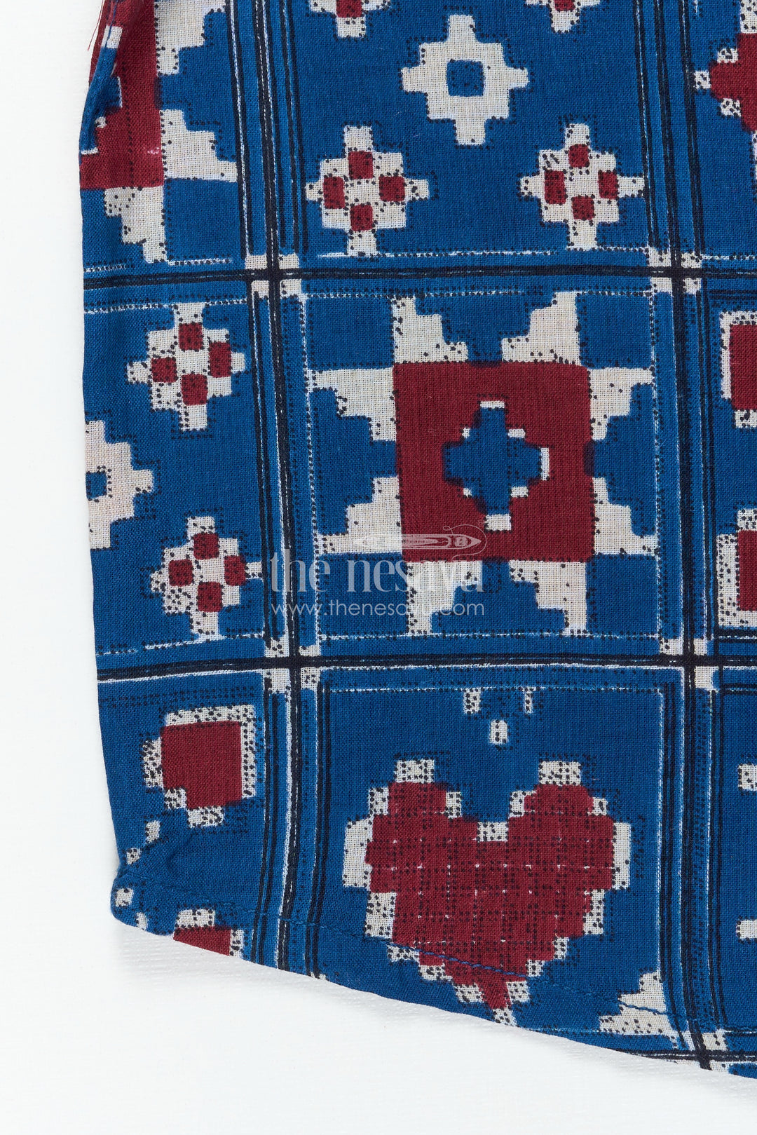 Traditional Motif Shirt For Boys In Blue Cotton Ethnic Day Outfit Idea