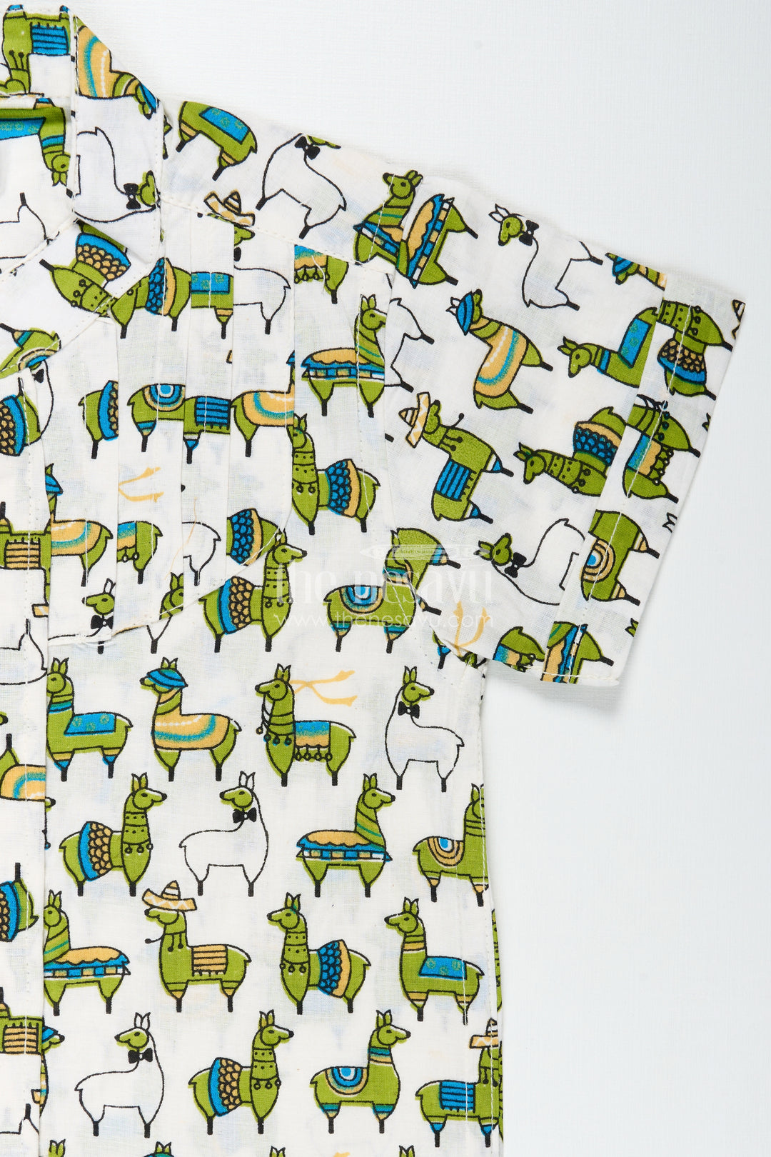 Jungle Theme Animal Print Shirt For Boys Lightweight Summer Wear