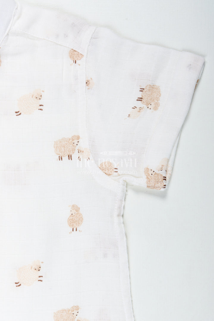 Elephant Print Shirt Boys in Muslin Cotton with Digital Safari-Themed Pattern for Comfortable Everyday Wear