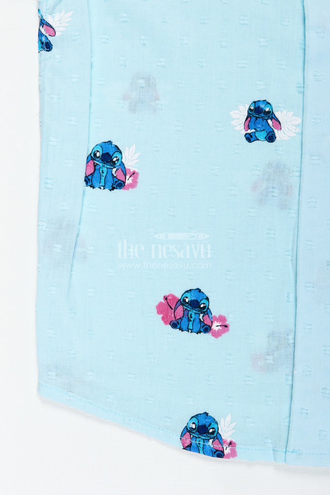 Fun Casual Shirt for Toddlers in Designer Georgette with Digital Cartoon Print on Light Aqua Base