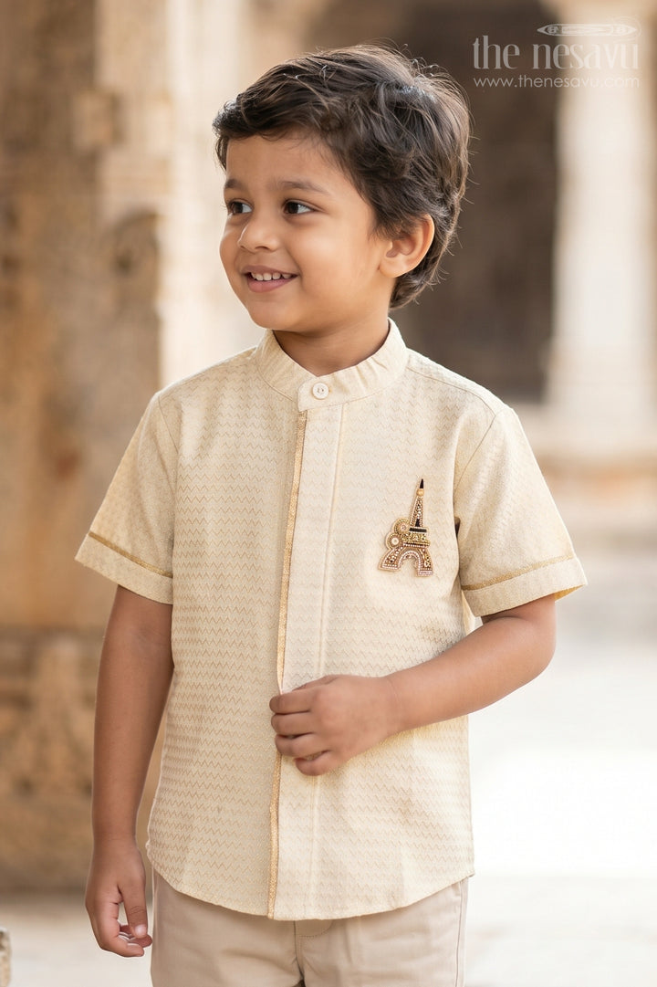 Boys Cotton Shirt for Festive Casual Styling