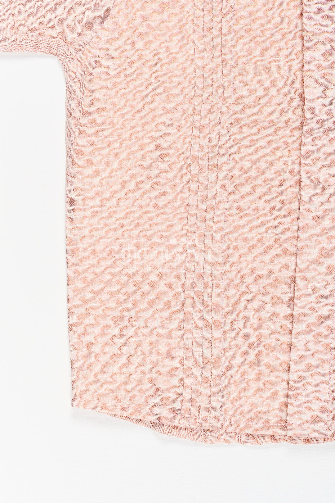 Boys Beige Woven Tissue Kurta Shirt Perfect For Birthdays & Poojas