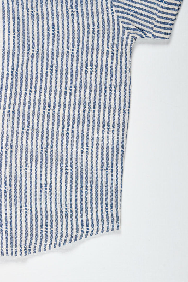 Boys striped cotton shirt for ethnic day and everyday wear