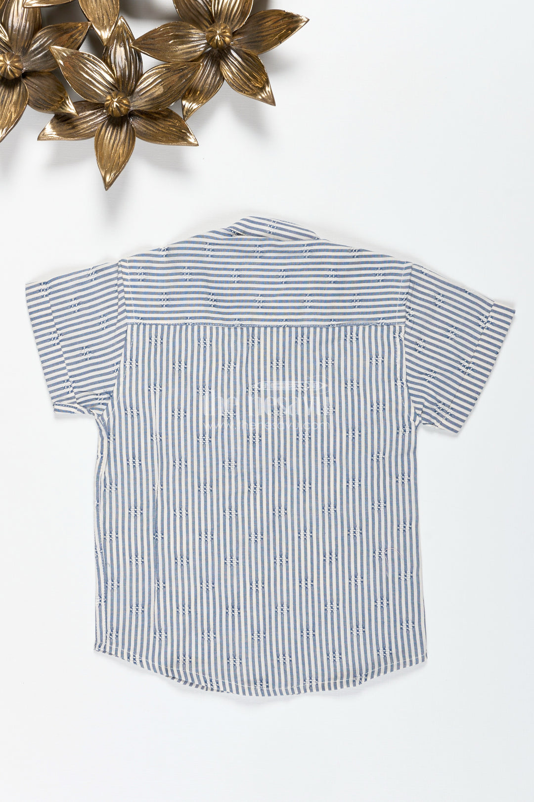 Boys striped cotton shirt for ethnic day and everyday wear