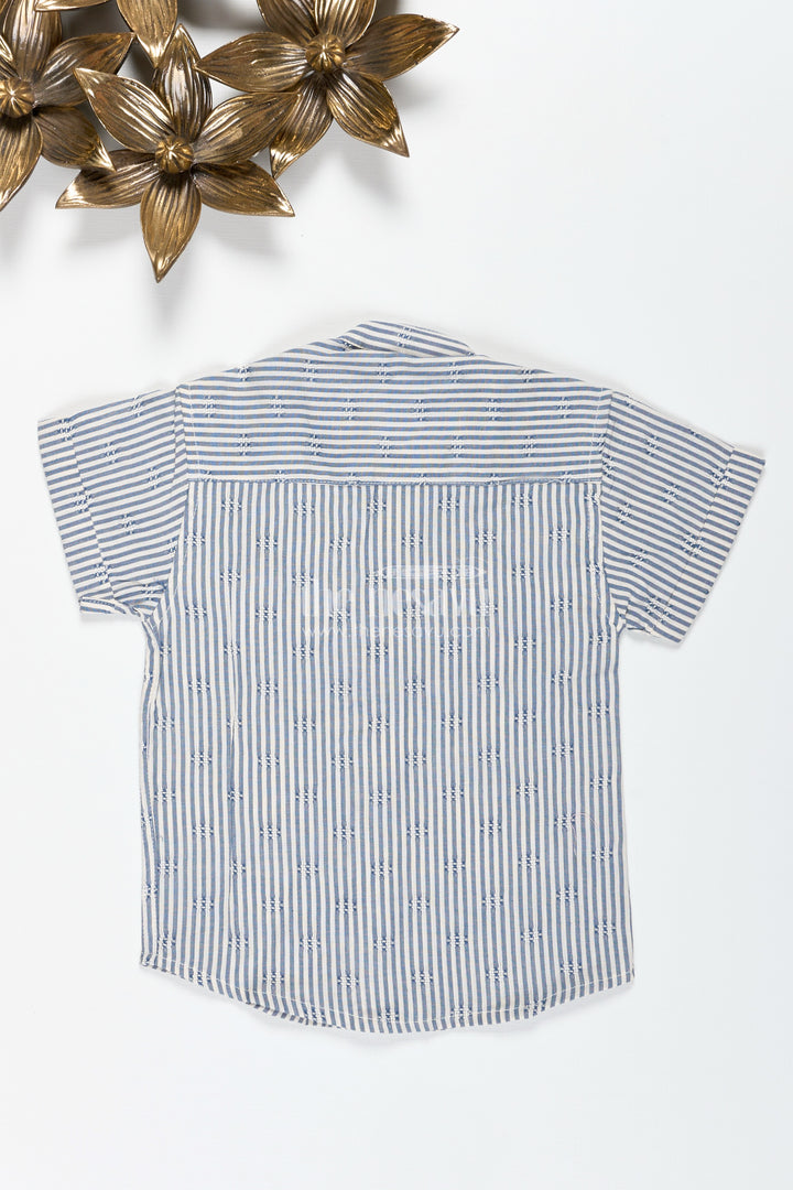Boys striped cotton shirt for ethnic day and everyday wear