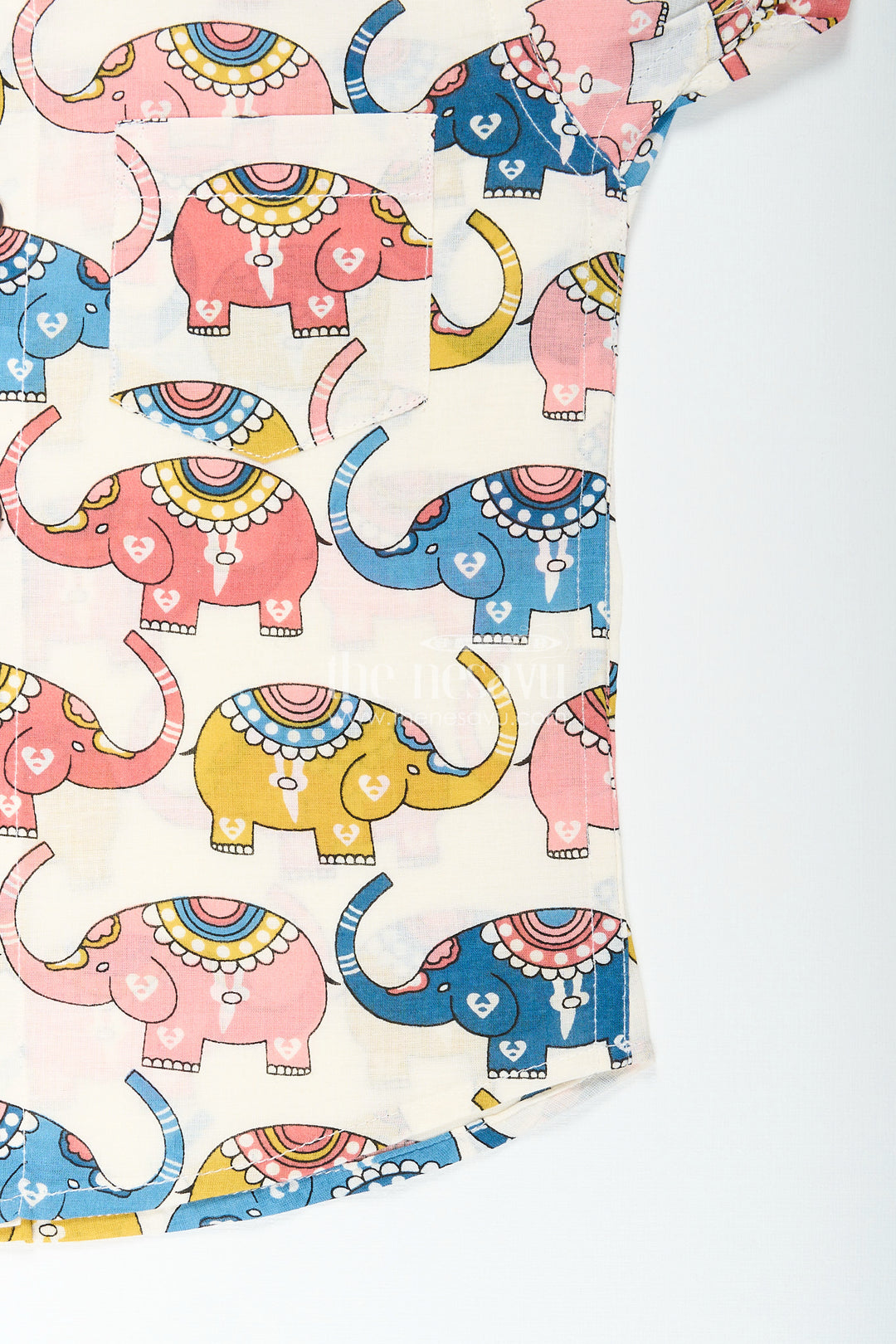 Boys cotton elephant print shirt for everyday wear and festive fun