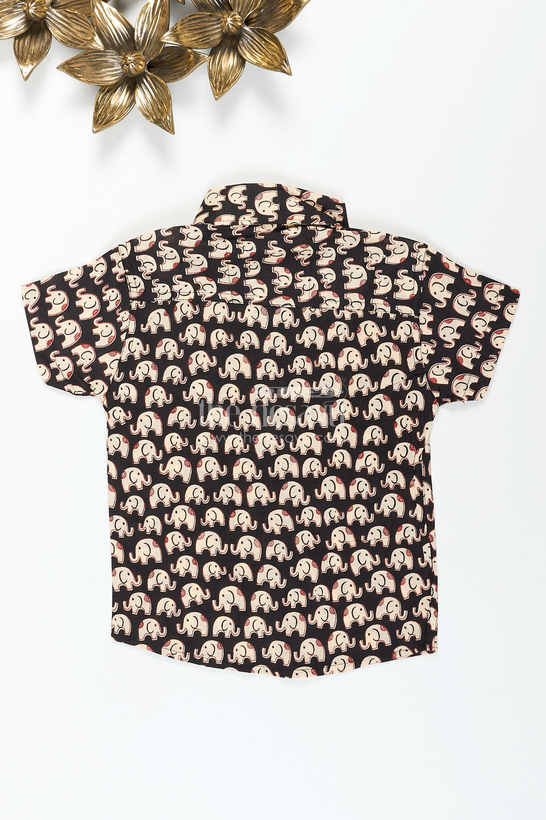 Boys elephant print cotton shirt for school events and playdates