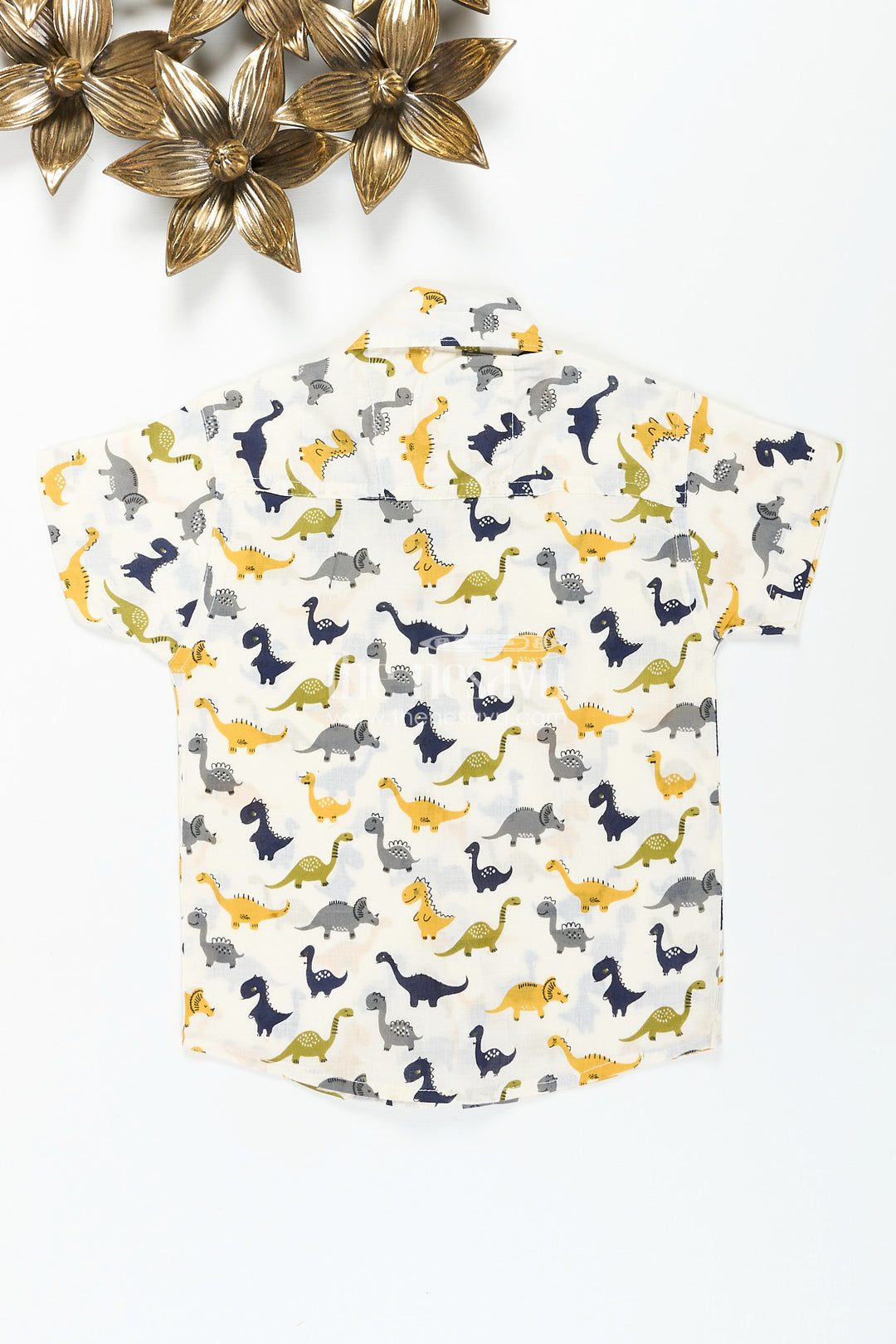 Boys dinosaur print cotton shirt for birthdays and weekend wear
