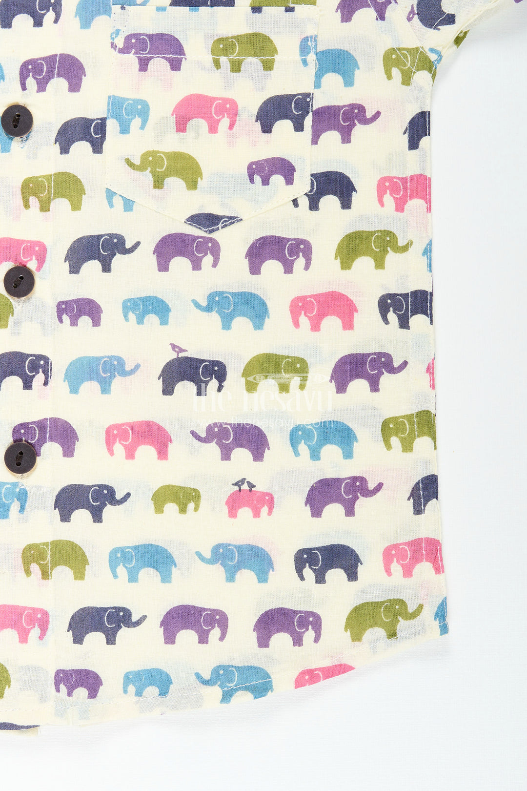 Boys multicolor elephant cotton shirt for birthdays and outings