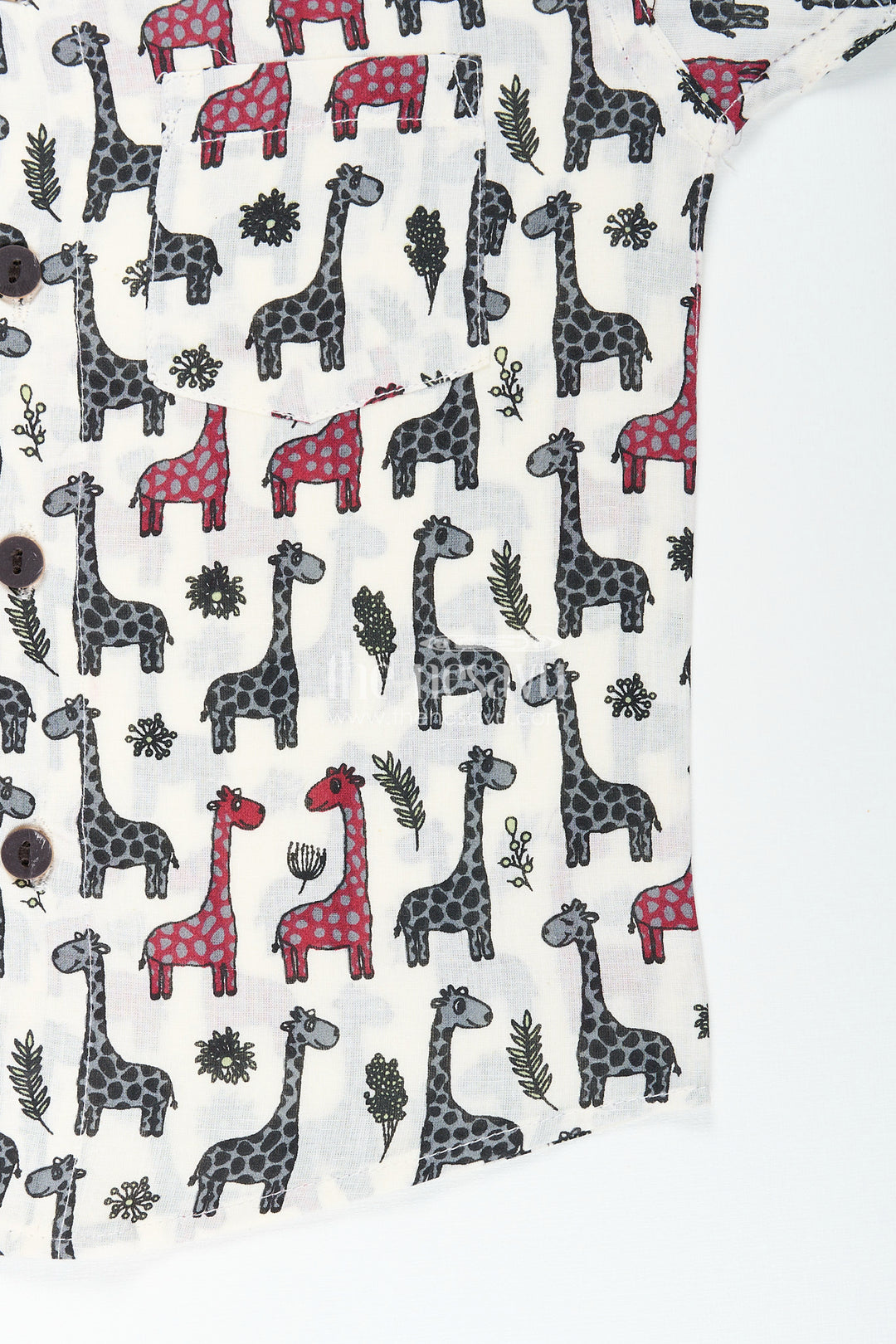 Boys animal print cotton shirt for birthdays and zoo trips