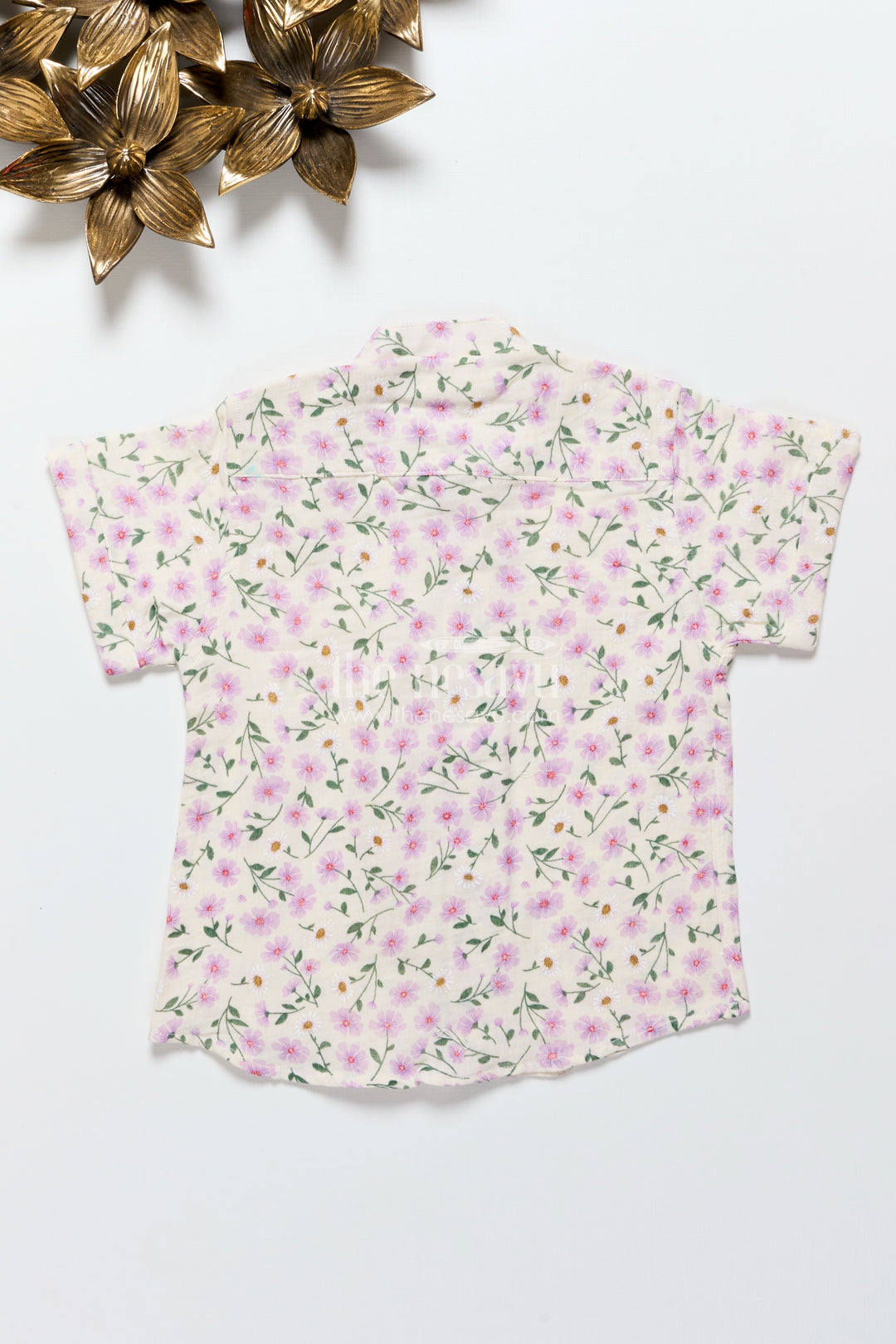Boys floral muslin shirt for festive dressing and casual celebrations