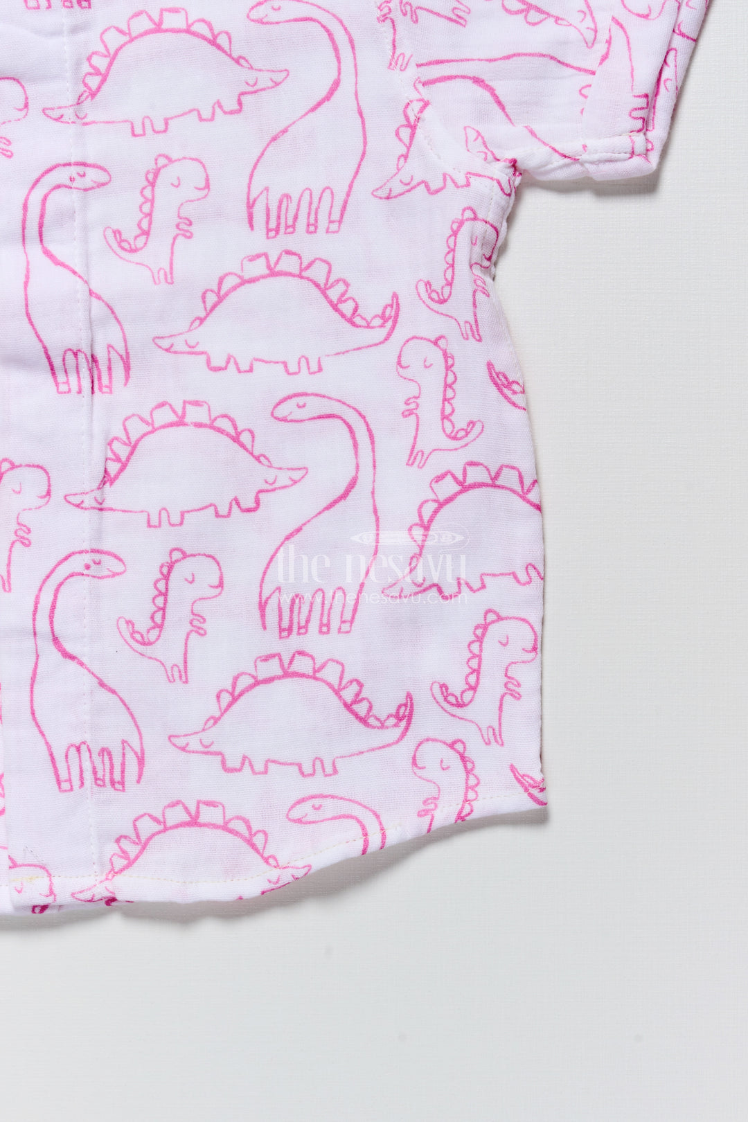 Boys dinosaur print muslin shirt for school and everyday fun