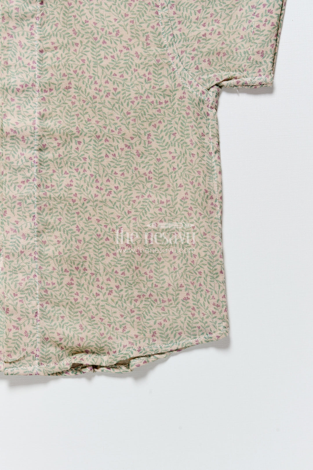 Boys floral muslin shirt for festive school wear and casual events
