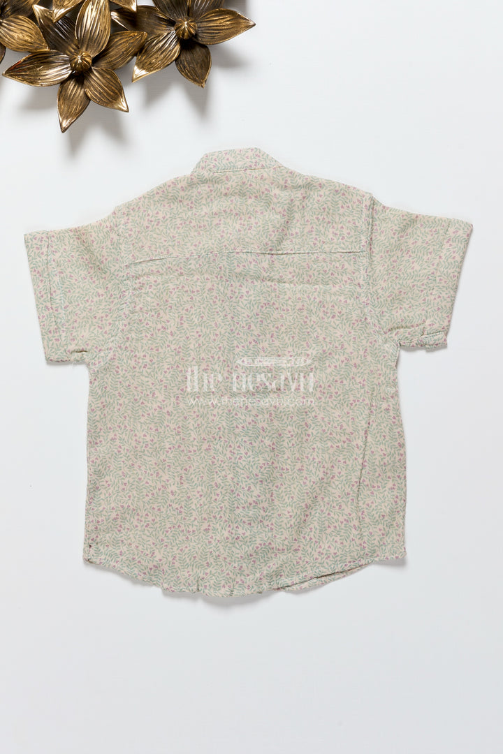 Boys floral muslin shirt for festive school wear and casual events