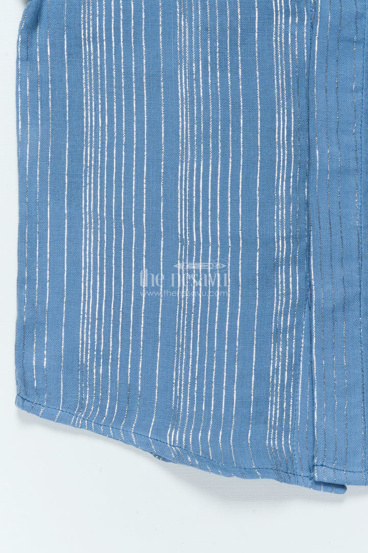 Boys Zari Cotton Shirt for Ethnic School Days and Casual Celebrations