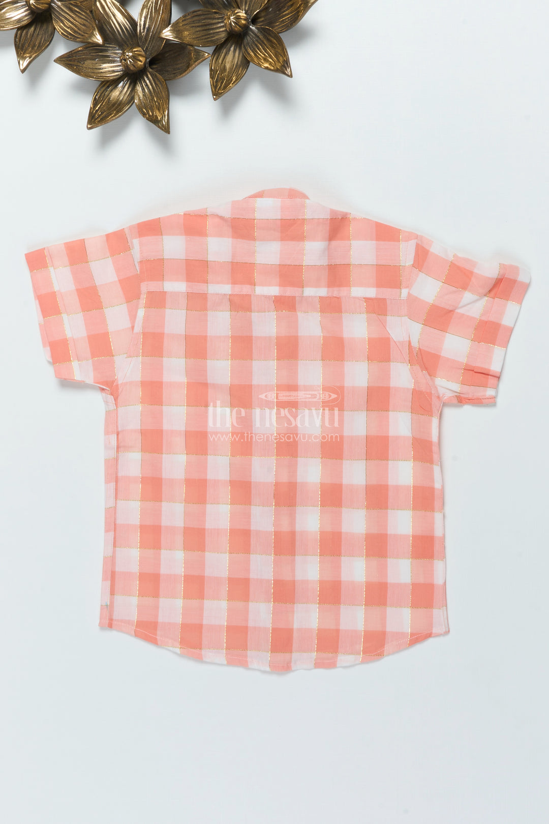 Boys Checked Cotton Shirt for Summer Outings and School Wear