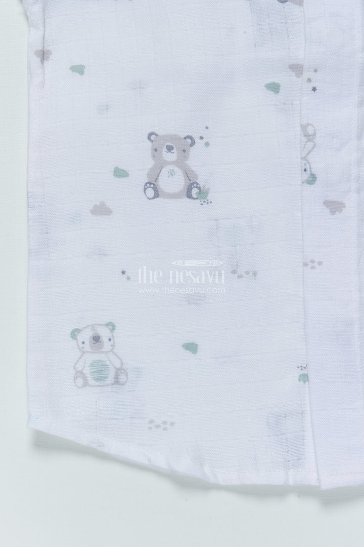 Boys Muslin Cotton Shirt with Animal Print for Playdates and Summer Comfort