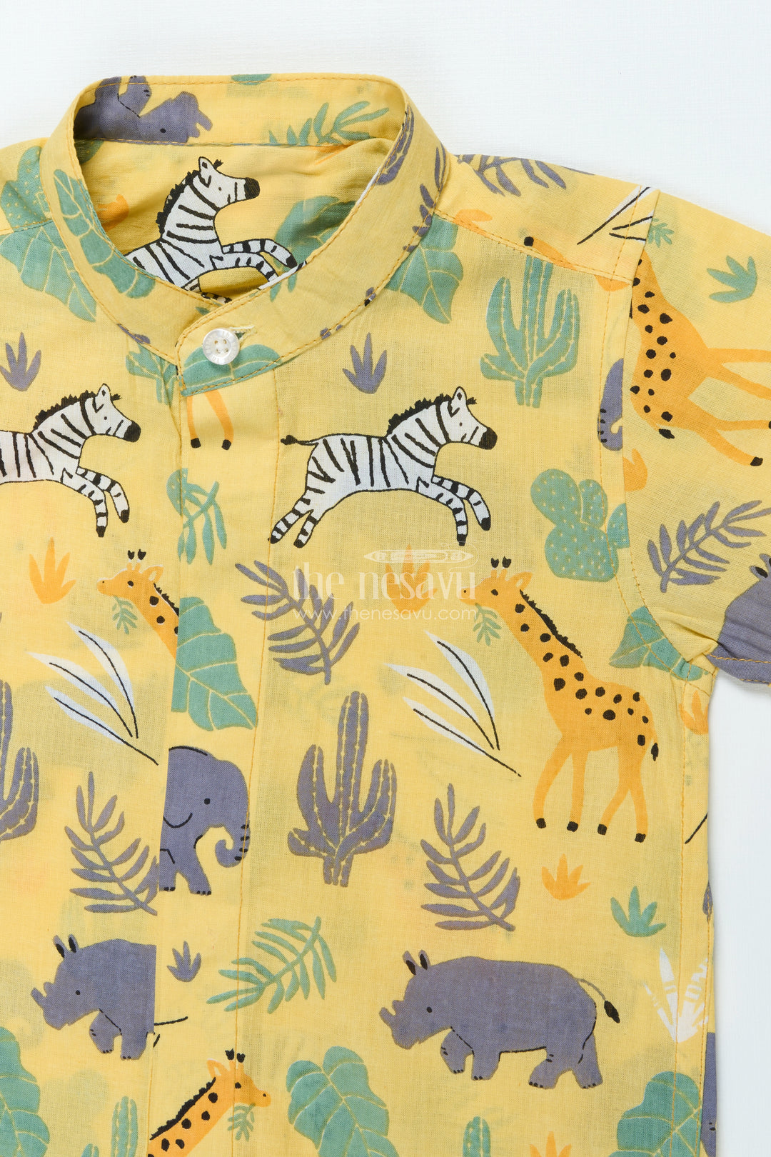 Boys Jungle-Themed Cotton Shirt for Summer Outings and Everyday Wear