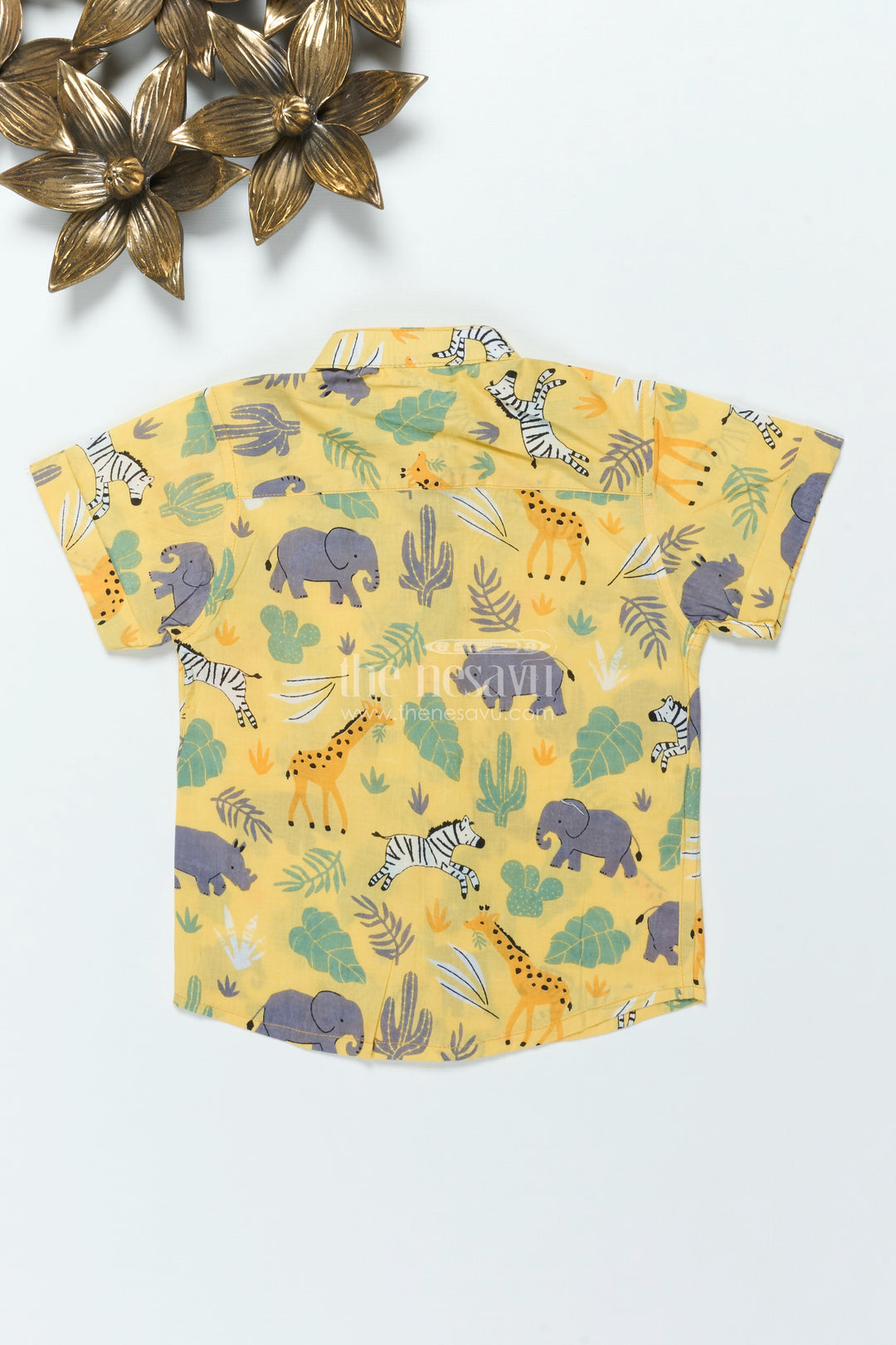 Boys Jungle-Themed Cotton Shirt for Summer Outings and Everyday Wear