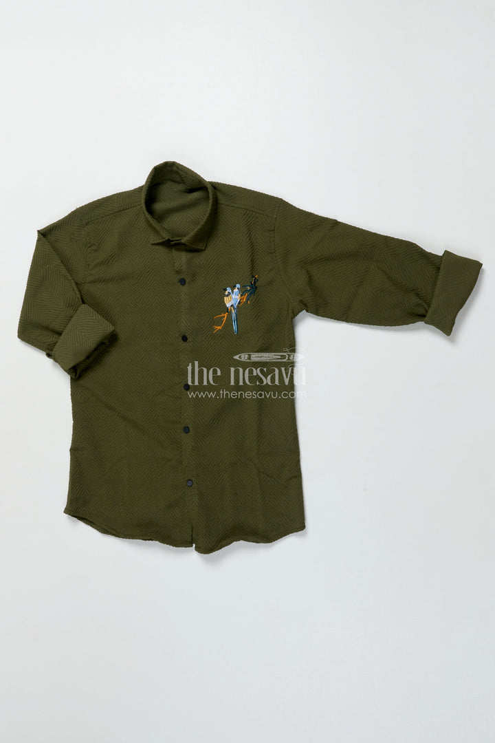 Boys Full Sleeve Shirt for Festive Functions and Ethnic School Days