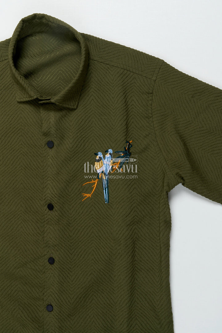 Boys Full Sleeve Shirt for Festive Functions and Ethnic School Days