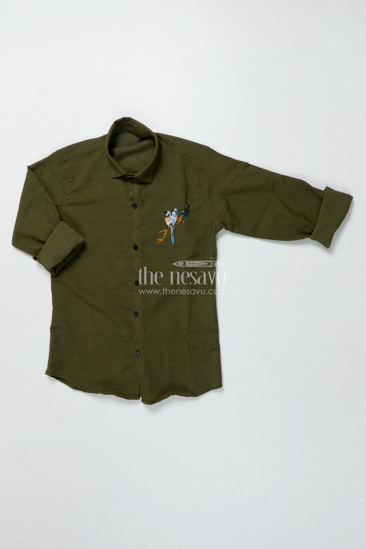 Boys Full Sleeve Shirt for Festive Functions and Ethnic School Days