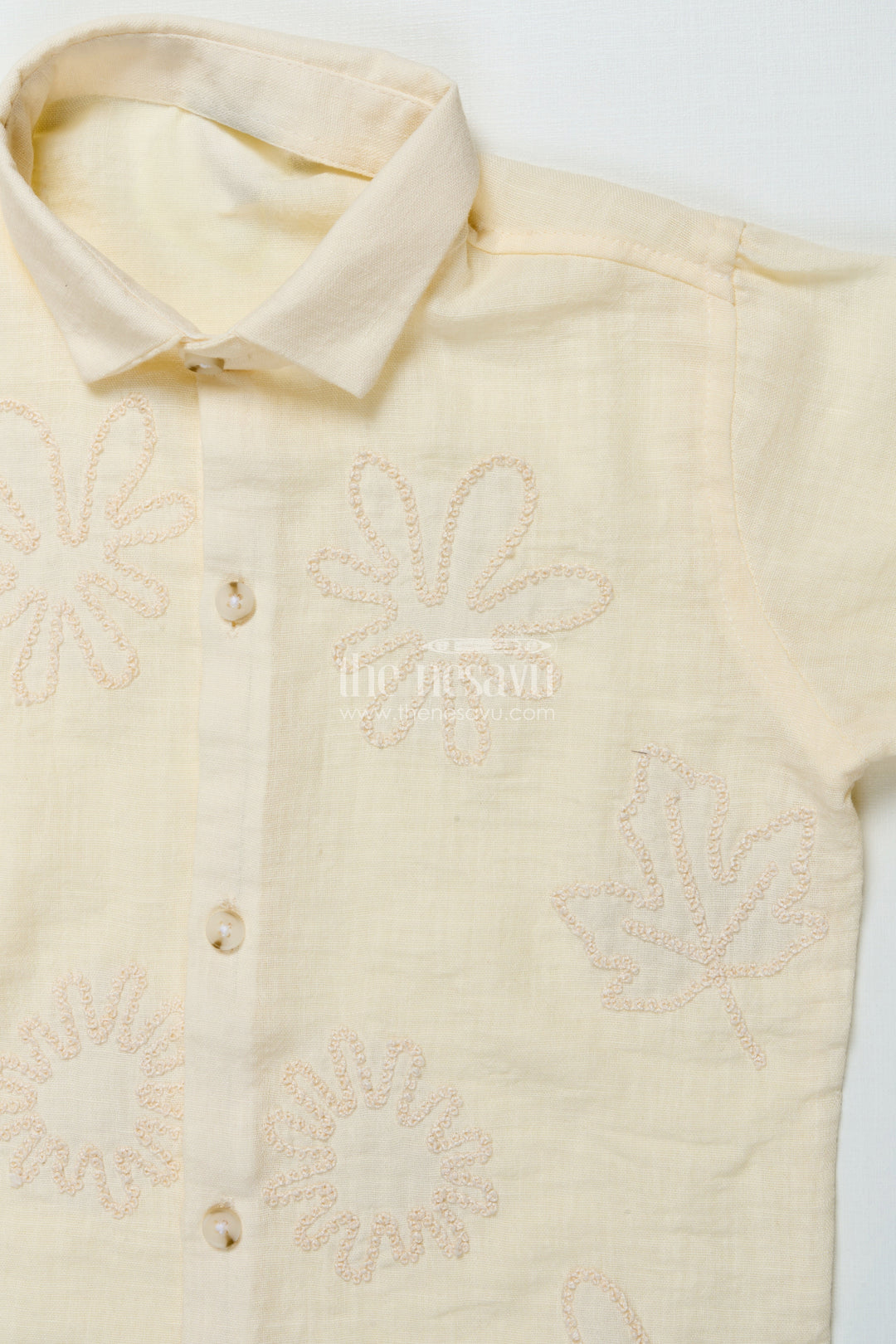 Boys Embroidered Cotton Shirt for Ethnic Day and Casual Festive Wear