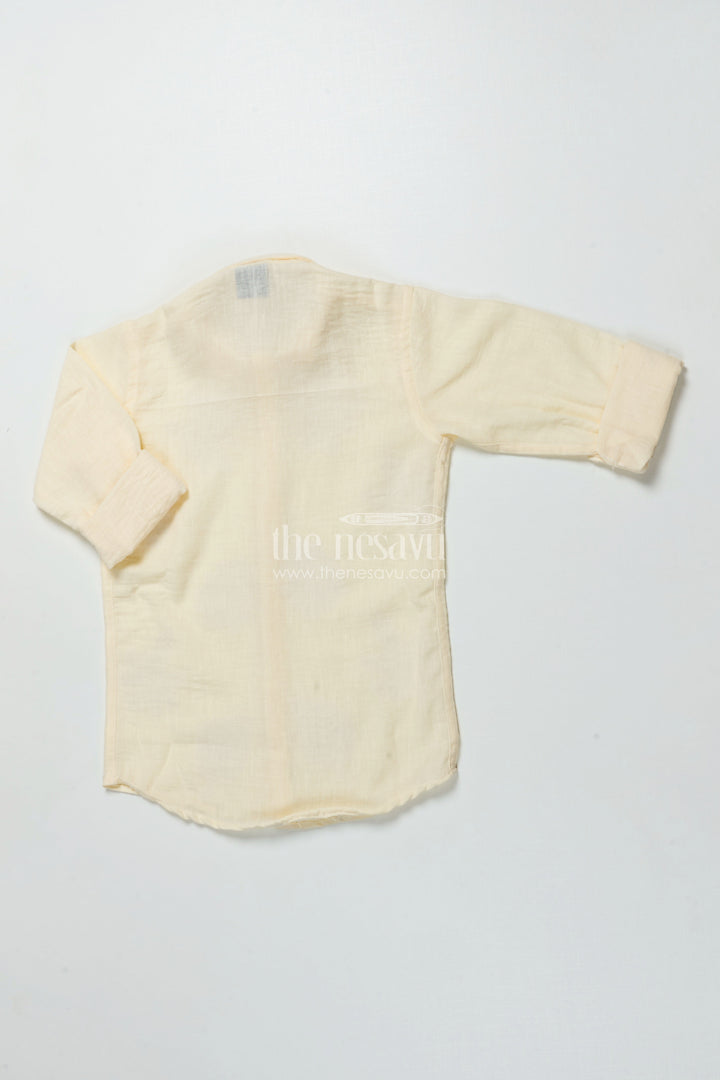 Boys Embroidered Cotton Shirt for Ethnic Day and Casual Festive Wear