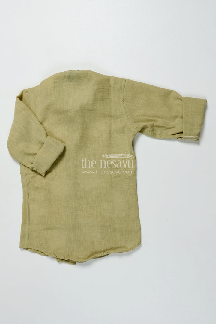 Boys Festive Cotton Shirt with Embroidery for School Events and Family Gatherings