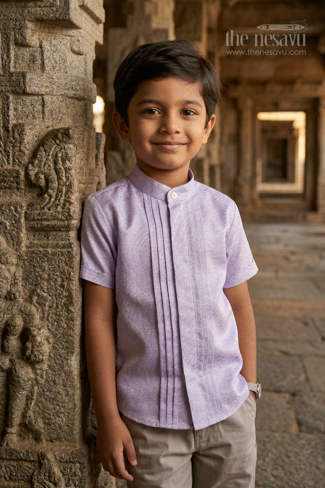 Boys Traditional Silk Shirt for Weddings and Receptions