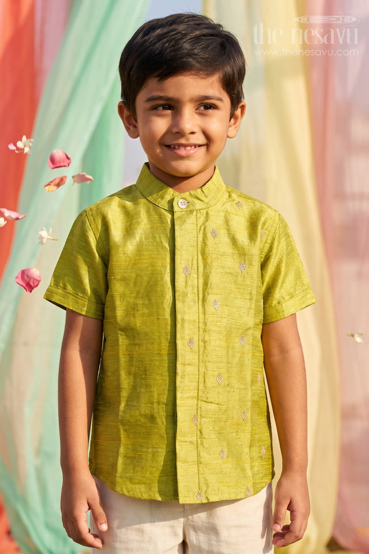 Boys Silk Shirt for Festive Occasions and Traditional Functions