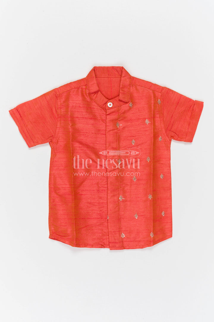 Boys Silk Shirt for Festive Weddings and Family Celebrations