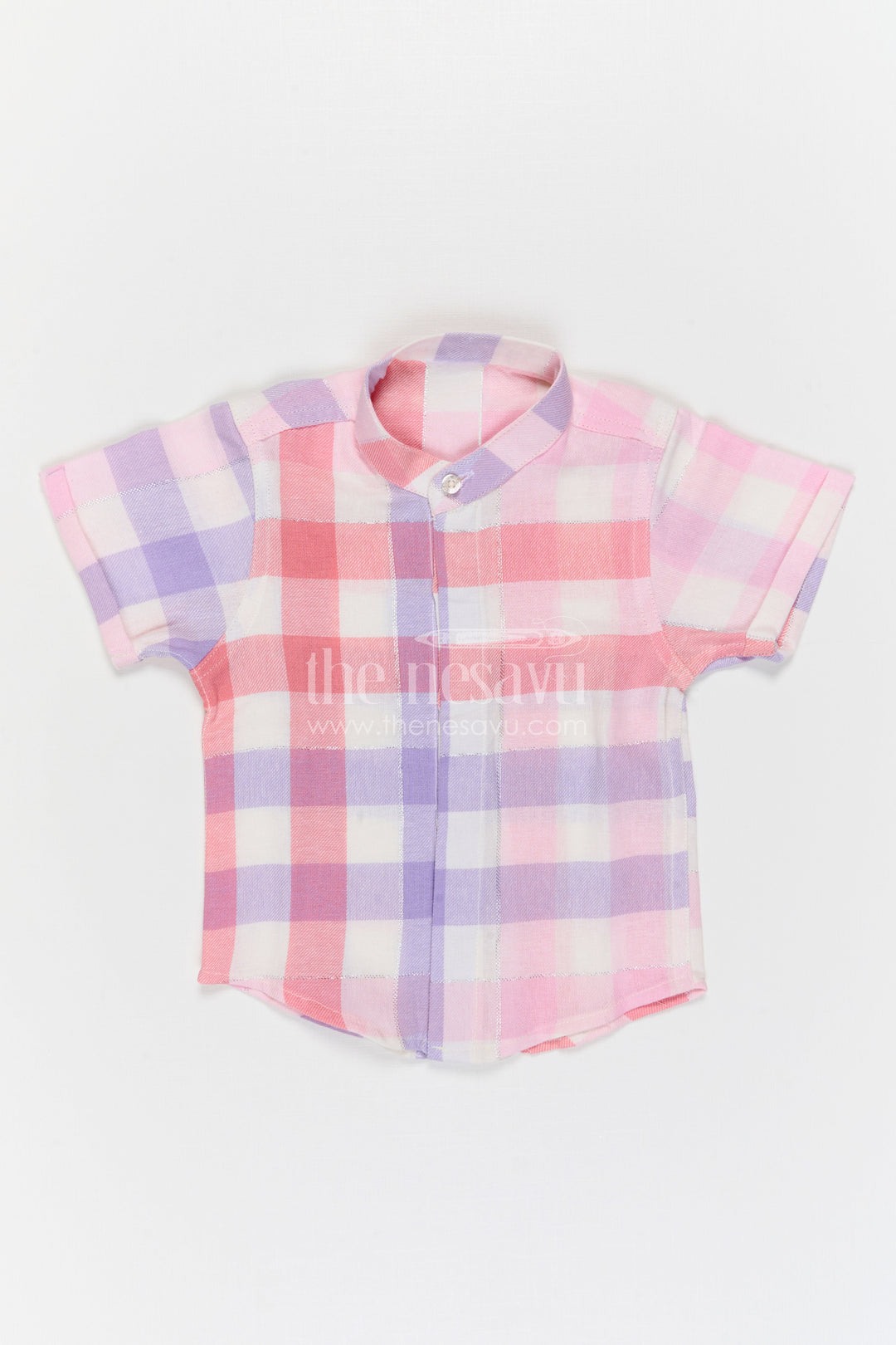 Boys Checked Cotton Shirt for Family Outings and Casual Wear