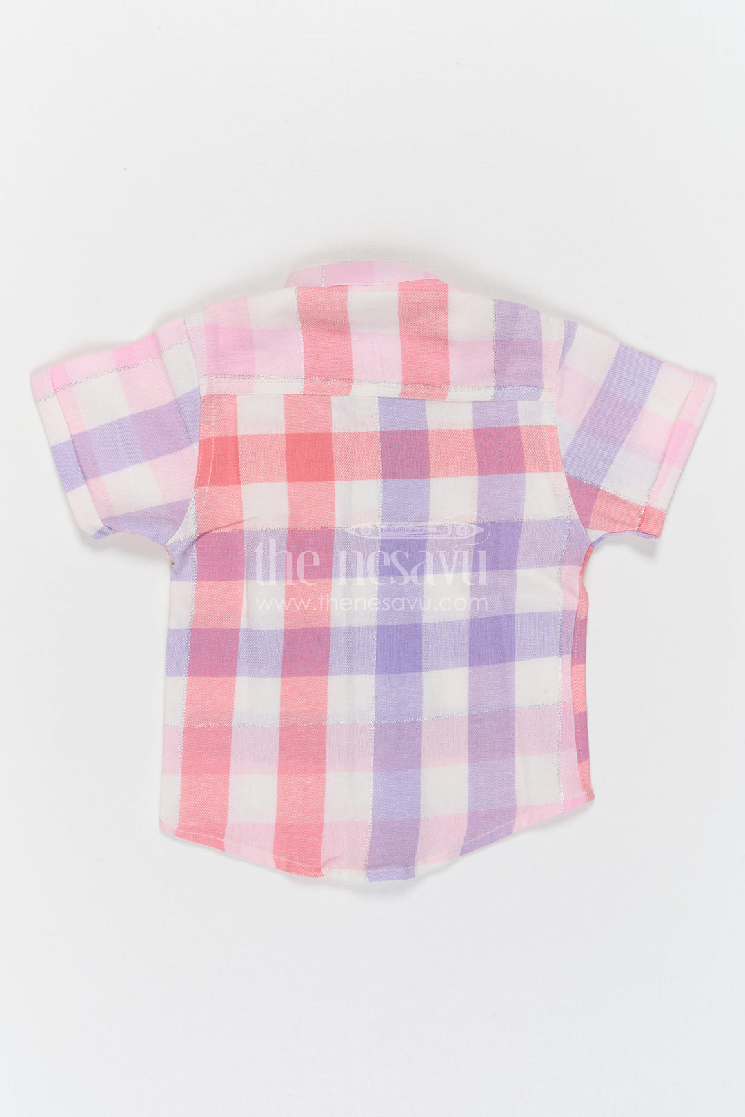 Boys Checked Cotton Shirt for Family Outings and Casual Wear