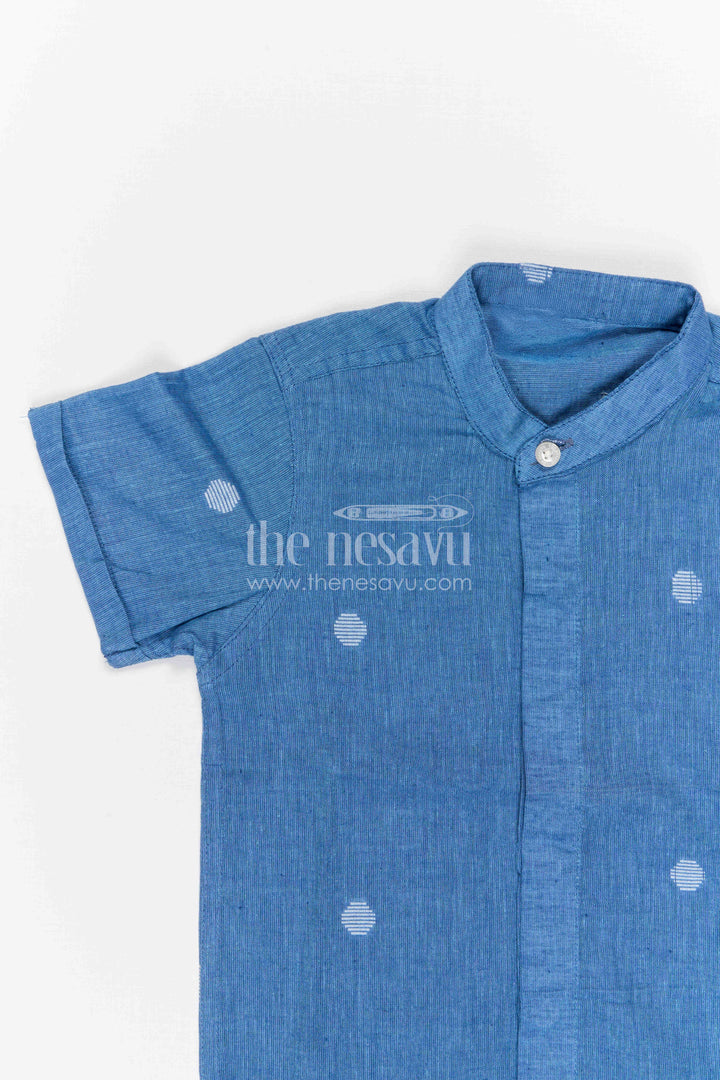 Boys Textured Cotton Shirt for Casual Outings and Holidays