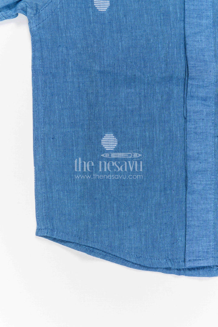 Boys Textured Cotton Shirt for Casual Outings and Holidays
