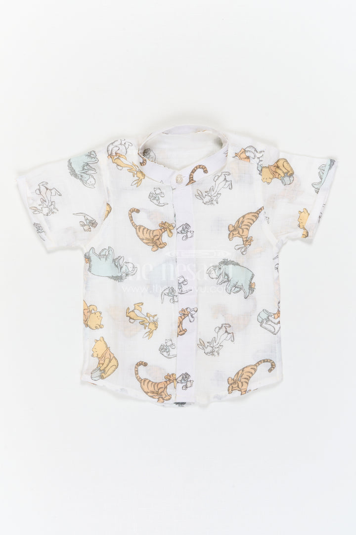 Boys Printed Cotton Shirt for Vacations and Playful Outings
