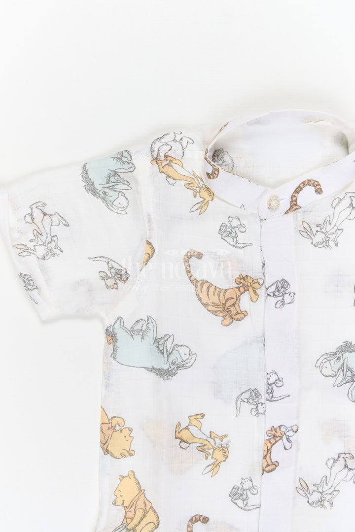 Boys Printed Cotton Shirt for Vacations and Playful Outings