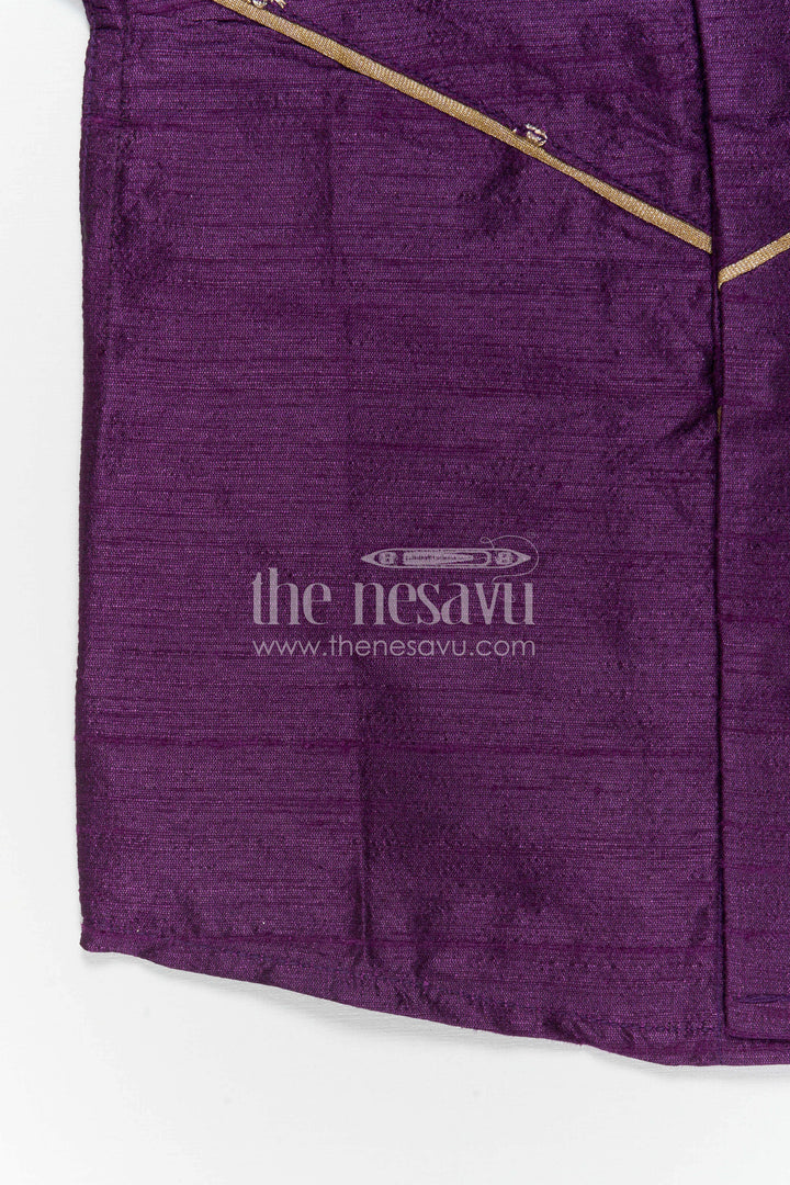 Boys Purple Silk Shirt for Wedding Functions and Festive Styling