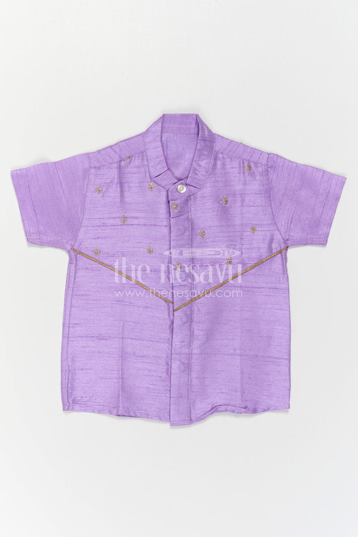 Boys Raw Silk Party Shirt for Traditional Events and Celebrations