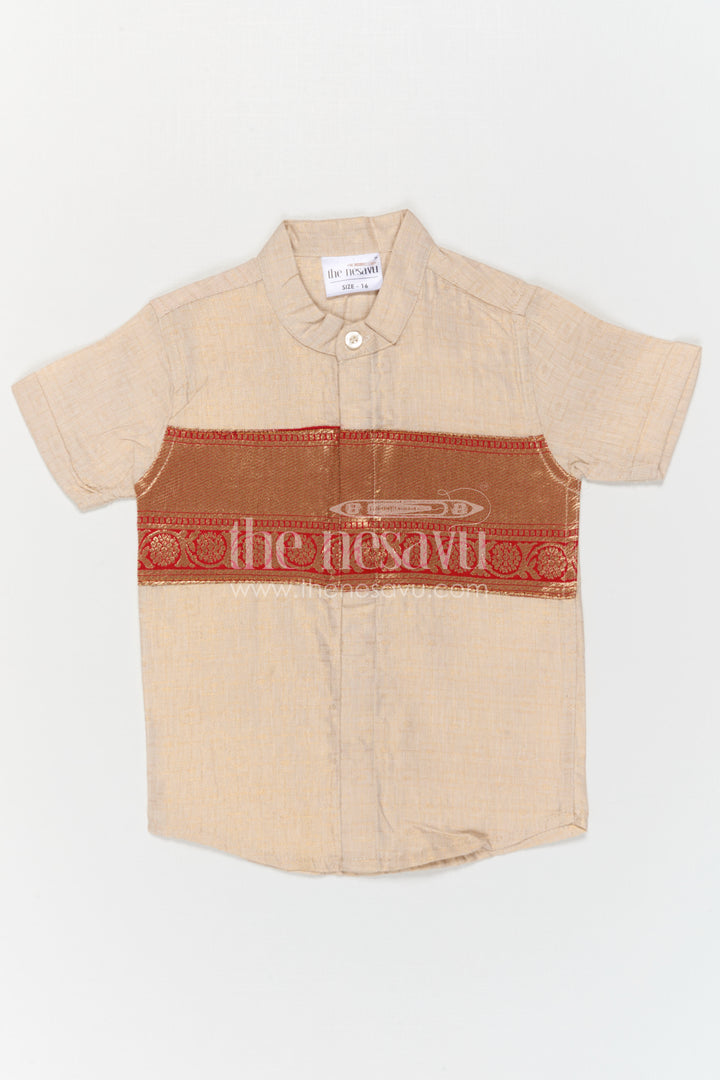 Boys Ethnic Cotton Shirt for Pooja Functions and Traditional Styling
